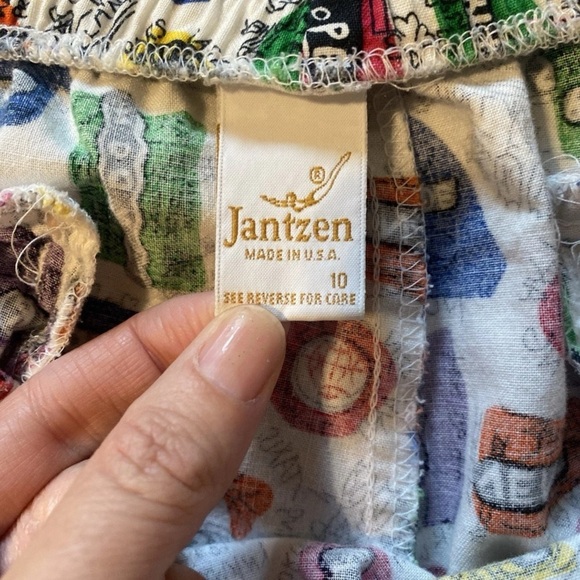 Vintage 1980s Shorts Tourist Travel Novelty Print Mens's High Waisted Jantzen - Picture 5 of 7